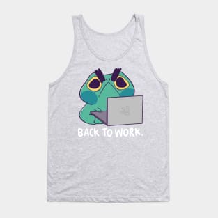 Frog is Back to Work Tank Top